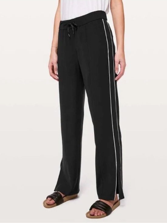 lululemon athletica Pants - Lululemon On the Right Track Pants (31”) | Black/White | Size US 8